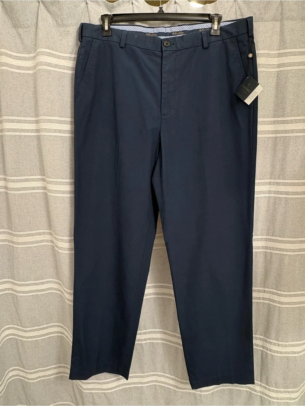 NWT Brooks Brothers / Blue Clark Dress Trouser Pants Size 40x34 Supima Cotton